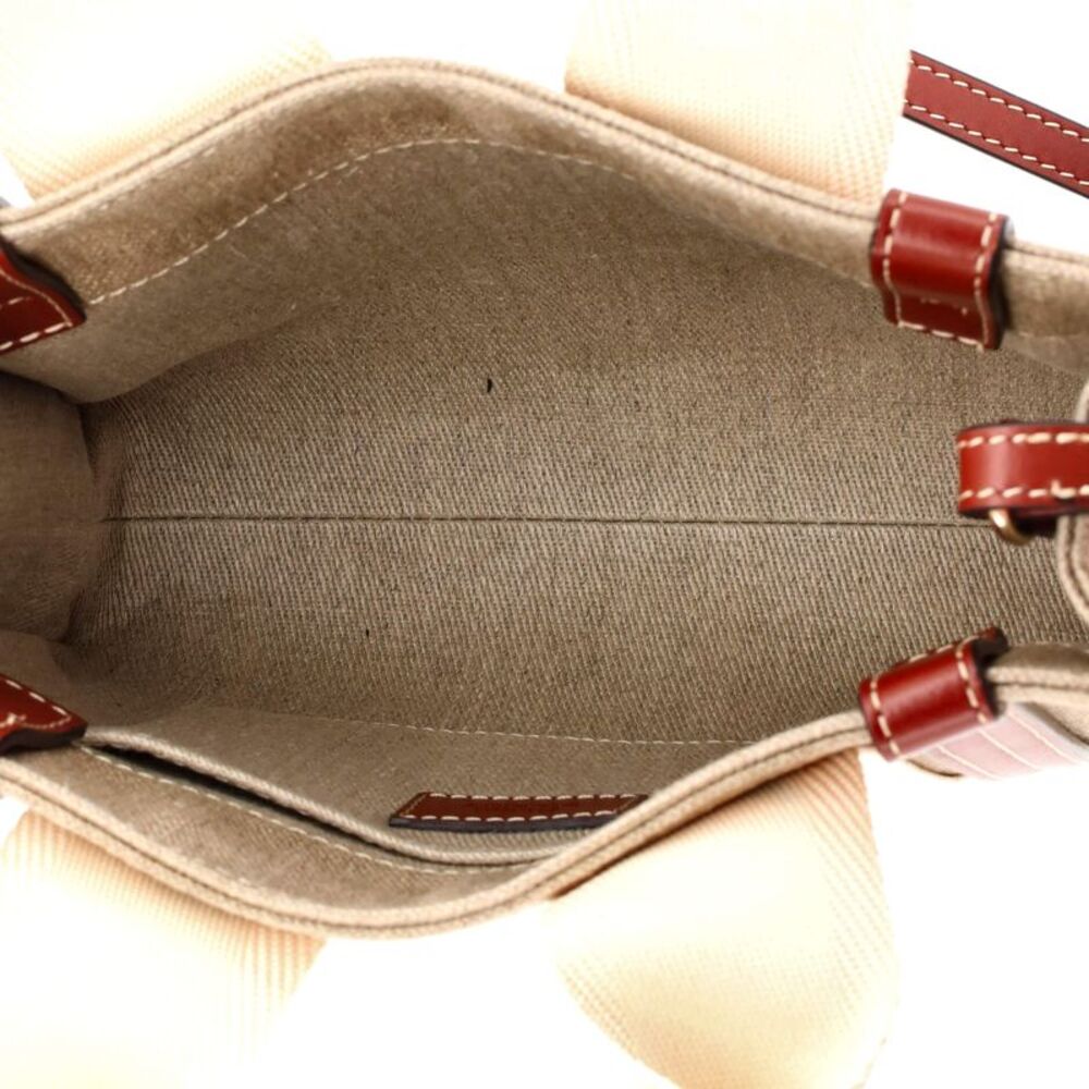 Chloe Woody Convertible Tote Canvas with Leather Small Neutral - Picture 5 of 7